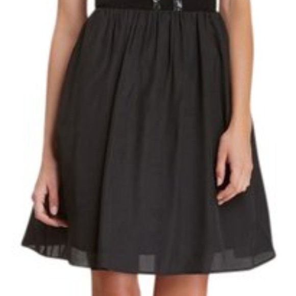Jessica Simpson Fit & Flare Black Cocktail Dress Sz 8 - Picture 3 of 11